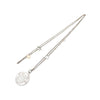 Hermès Sterling Silver and 18K Rose Gold Ex-Libris Long Necklace Secondhand