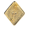 Chanel Gold Plated CC Diamond Brooch Secondhand