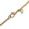 Dior Gold Plated Strass Logo Pendant Necklace Secondhand