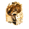 Gucci Gold Plated Crystal Lion Head Ring Secondhand