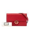Gucci Leather Interlocking G Dollar Wallet on Chain Secondhand