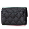 Chanel CC Quilted Caviar Flap Card Holder Wallet Secondhand