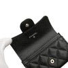 Chanel CC Quilted Caviar Flap Card Holder Wallet Secondhand