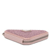 Prada Mini Crystal Embellished Satin and Leather Triangle Pouch Secondhand