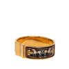 Hermès Wide Enamel Equestrian Loquet Bracelet GM Secondhand