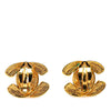 Chanel Gold Plated  Quilted CC Clip On Earrings Secondhand