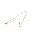 Chanel CC Gold Plated Textured Pendant Necklace Secondhand