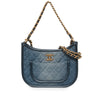 Chanel CC Quilted Denim Hobo Bag Secondhand