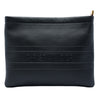Secondhand Dior Embossed Calfskin Logo Zip Clutch