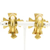Chanel CC Gold Plated Cross Clip On Earrings Secondhand
