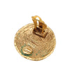 Chanel CC Gold Plated Woven Round Clip On Earrings Secondhand
