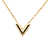Louis Vuitton Gold Plated Essential V Necklace Secondhand