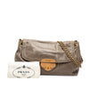 Prada Vitello Shine Push Lock Flap Shoulder Bag Secondhand