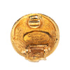 Chanel Gold Plated CC Round Clip On Earrings Secondhand