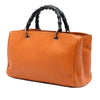 Gucci Medium Calfskin Bamboo Shopper Satchel Secondhand