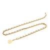 Chanel Gold Plated Medallion Leather Woven Chain Belt Secondhand