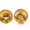Chanel Gold Plated CC Round Clip On Earrings Secondhand