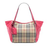 Burberry Small Haymarket Check Coated Canvas and Calfskin Canterbury Tote Secondhand