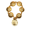 Secondhand Chanel Gold Plated Rue Cambon CC Medallion Link Bracelet