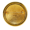 Chanel Gold Plated and Silver Plated CC Round Brooch Secondhand