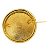 Chanel Gold Plated and Silver Plated CC Round Brooch Secondhand