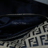 Fendi Zucchino Canvas Double Flap Shoulder Bag Secondhand