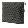 Chanel Large Quilted Lambskin Camellia O Case Clutch Secondhand