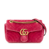 Secondhand Gucci Small GG Marmont Matelasse Velvet Flap Crossbody