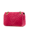 Secondhand Gucci Small GG Marmont Matelasse Velvet Flap Crossbody