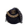 Chanel Lambskin 19 Round Clutch with Chain Secondhand