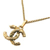Chanel CC Gold Plated Pendant Necklace Secondhand