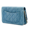 Chanel CC Quilted Denim Pearl Crush Wallet On Chain Secondhand