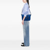Prada Saffiano Trimmed Tessuto Zip Top Convertible Tote Secondhand