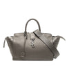 Saint Laurent Small Croc Embossed Trimmed Leather Downtown Cabas Satchel Secondhand