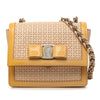 Ferragamo Mini Patent Trimmed Perforated Leather Vara Ginny Crossbody Secondhand
