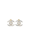 Chanel CC Brass Turn Lock Clip On Earrings Secondhand