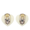 Chanel CC Resin Heart Clip On Earrings Secondhand