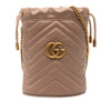 Gucci Small GG Marmont Leather Matelasse Bucket Bag Secondhand