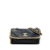 Chanel CC Raffia Fringe Trimmed Calfskin Chain Flap Secondhand