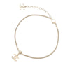 Chanel Gold Plated CC Rhinestone Pendant Necklace Secondhand