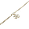 Chanel Gold Plated CC Rhinestone Pendant Necklace Secondhand