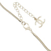 Chanel Gold Plated CC Rhinestone Pendant Necklace Secondhand