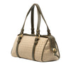 Bottega Veneta Leather Trimmed Satin Intrecciato Boston Bag Secondhand