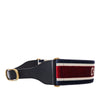 Dior Leather and Embroidered Canvas Wide Belt Secondhand