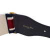 Dior Leather and Embroidered Canvas Wide Belt Secondhand