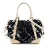 Secondhand Burberry Floral Beat Check Nylon and Patent Foley Satchel