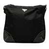 Prada Vitello Trimmed Tessuto Zip Top Crossbody Secondhand