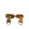 Chanel CC Gold Plated Round Clip On Earrings Secondhand