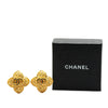 Secondhand Chanel Gold Plated CC Clover Clip On Earrings