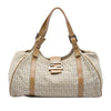Fendi Zucchino Canvas Shoulder Bag Secondhand